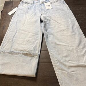 Low rise straight leg denim jeans